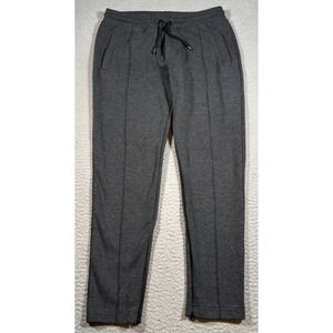 Bigotti Pants Men's Medium Gray Pockets Drawstring Ankle Zip Sweatpants Joggers
